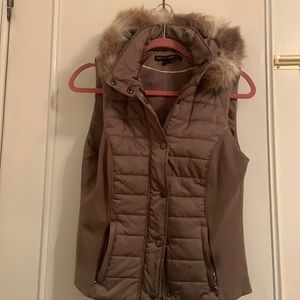 White House Black Market winter vest with hood